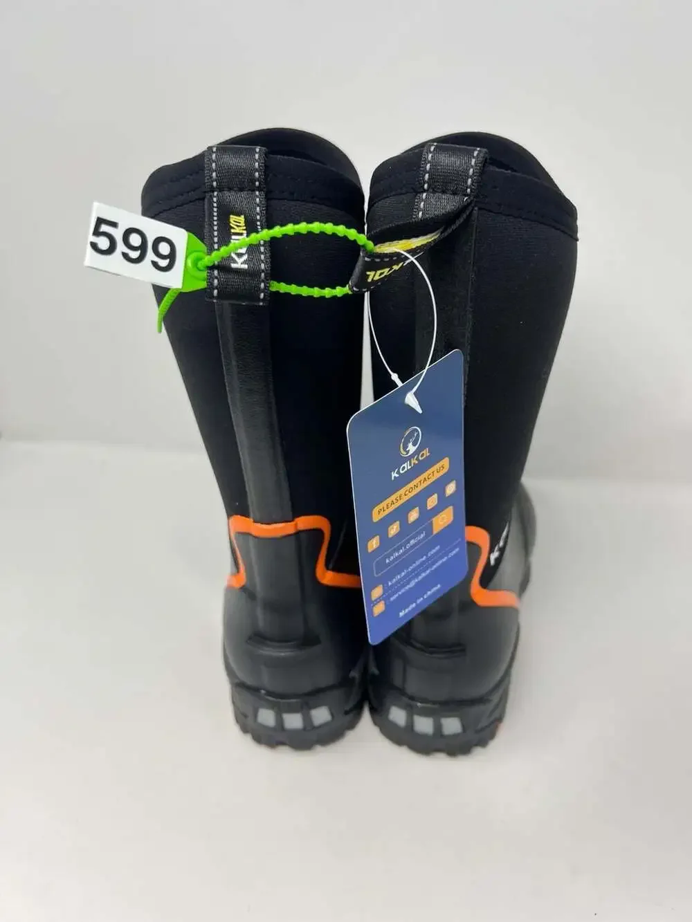 Kalkal Men's Neoprene and Rubber Mid-Calf Boots, Black, Size 6 US